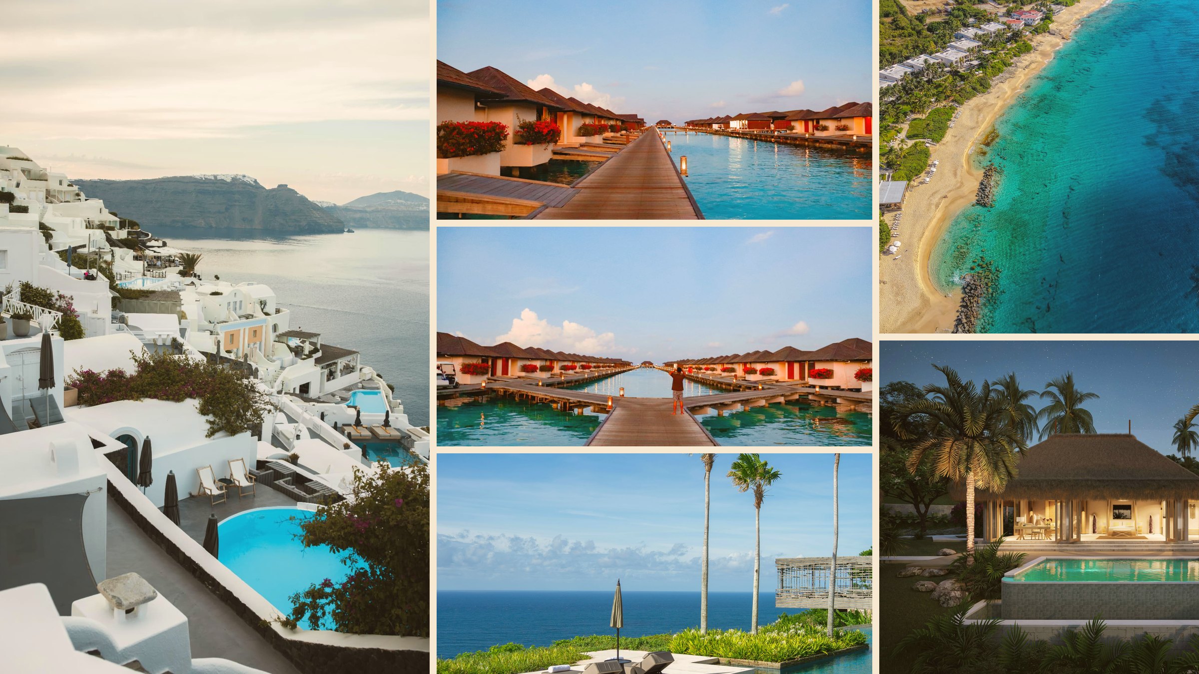 Luxury tropical Escape to Joy retreat destinations at sunset